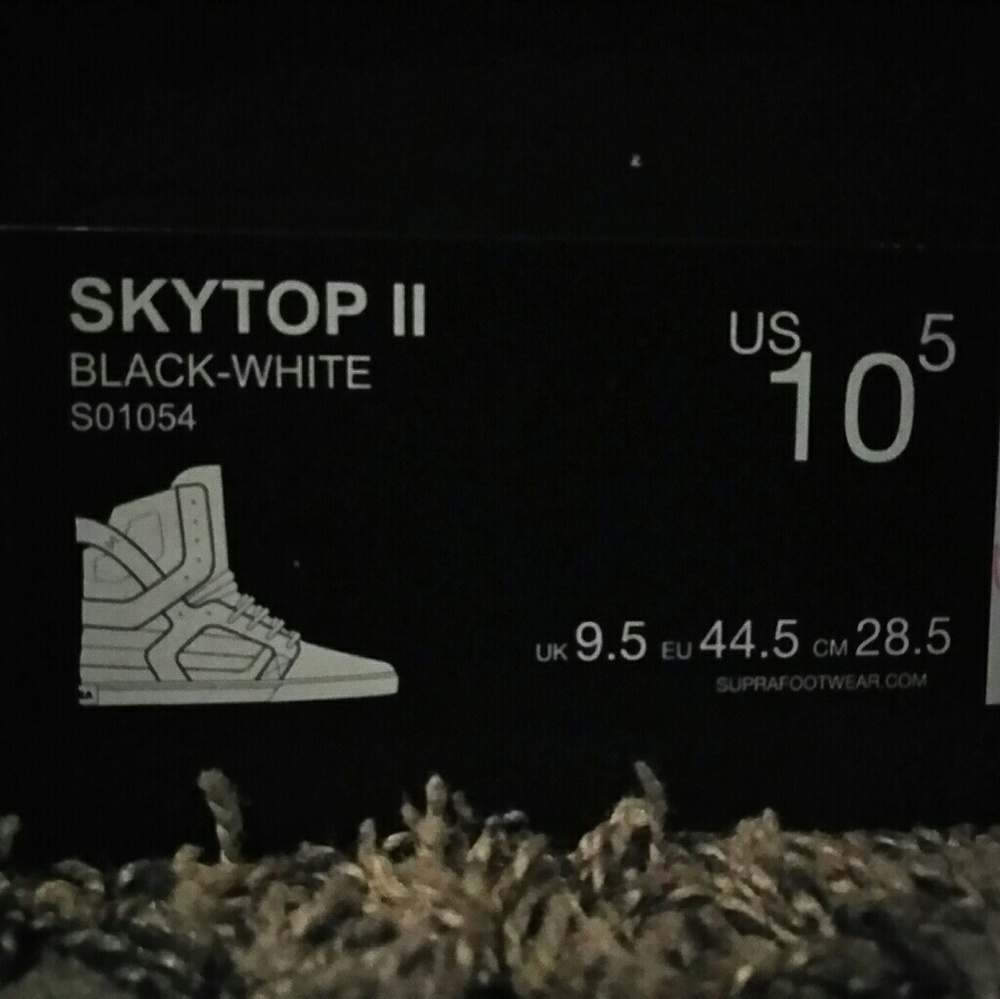 Supra Skytop 2 "croc" Black and White